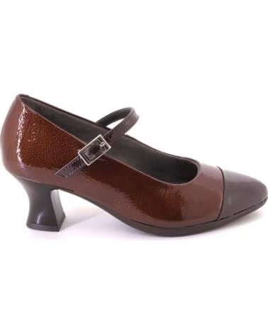 PITILLOS 11683 CHAUSSURES MARY JANES POUR FEMME EN CUIR MARRON CUERO