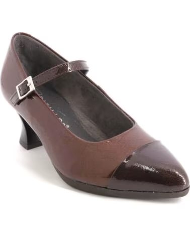 PITILLOS 11683 CHAUSSURES MARY JANES POUR FEMME EN CUIR MARRON CUERO