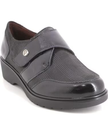 PITILLOS 11520 SAPATOS DE SENHORA COM CUNHA PRETO NEGRO
