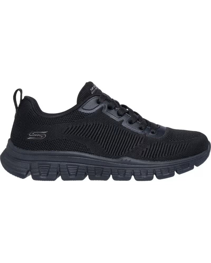 SKECHERS 117700 ZAPATILLAS CASUAL DE MUJER NEGRO