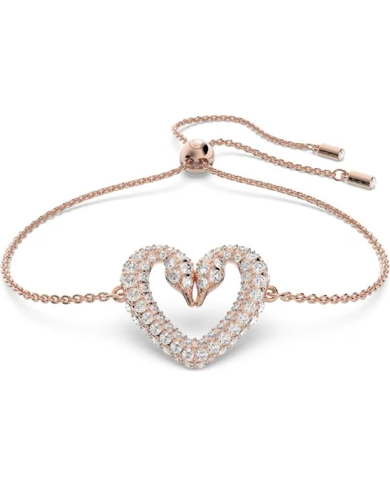 PULSERA SWAROVSKI 5628658 CORAZÓN CISNES ORO ROSA