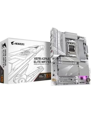 GIGABYTE Placa base x870 aorus elite wifi7 ice g10 am5 atx - 4x ddr5 - 4x sata3