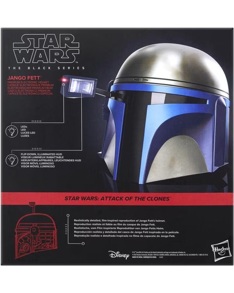 HASBRO Replica casco electronico star wars the black series jango fett