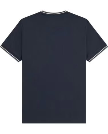 T-SHIRT FRED PERRY TWIN TIPPED DARK AIRFORCE ECRU SEAGRASS AZUL MARINO