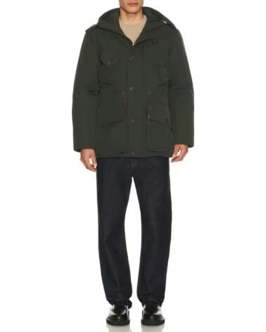 FRED PERRY GESTEPPTE JACKE MIT AUFGESETZTEN TASCHEN VERDE OSCURO