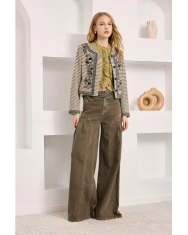 NEKANE NKN JEAN LARGE FEMME SU TARVIN KAKI CAQUI