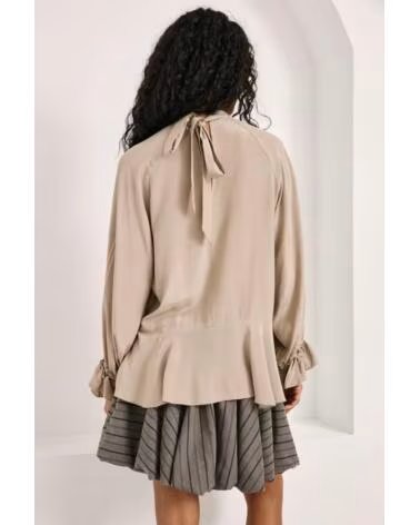 NEKANE NKN BLOUSE VOLANTS MIRKA BEIGE