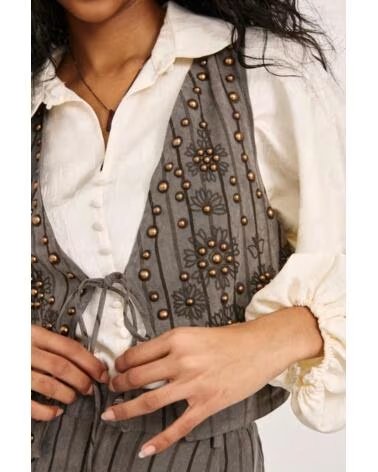 NEKANE NKN GILET CLOUS FF MAROLI GRIS