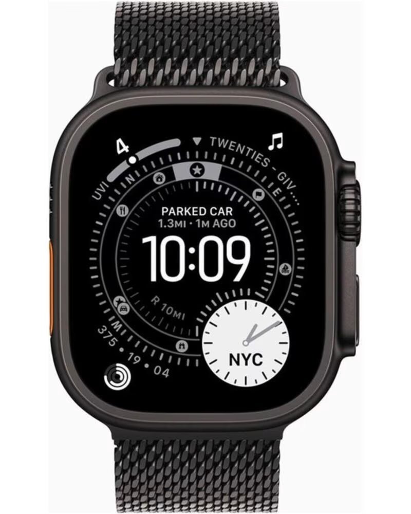 APPLE Smartwatch watch ultra 3 gps cellular 49mm black titanium case black titanium milanese loop - l