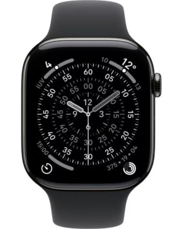 APPLE Smartwatch watch s11 gps cellular 46mm natural slate case black sport band m - l