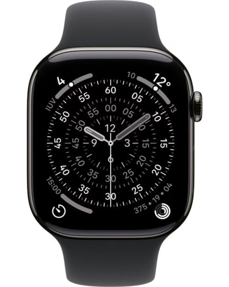APPLE Smartwatch watch s11 gps cellular 46mm natural slate case black sport band m - l