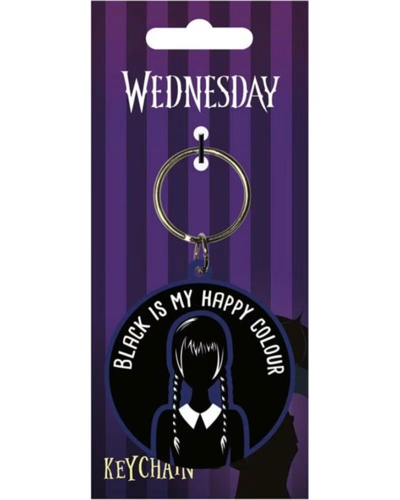PYRAMID Llavero wednesday addams black is my happy color