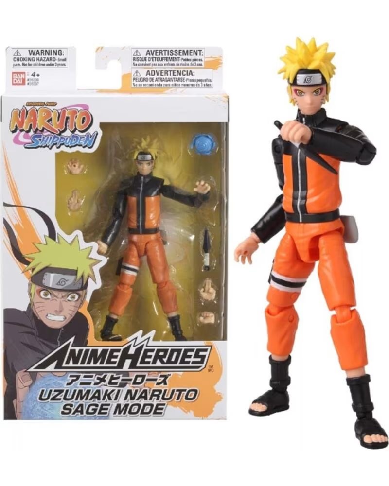 BANDAI Figura anime heroes naruto uzumaki naruto sage mode