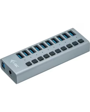 I-TEC Hub i - tec usb 3 0 de carga con 10 puertos usb 3 0 y adaptador de alimentacion 48w