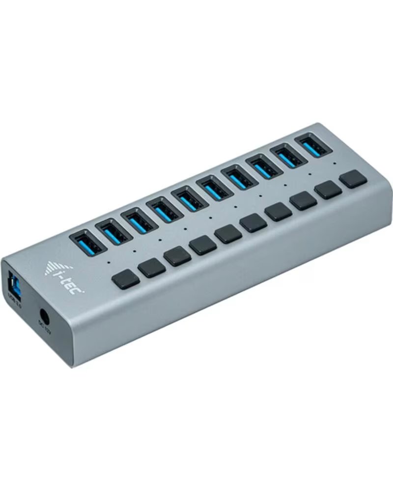 I-TEC Hub i - tec usb 3 0 de carga con 10 puertos usb 3 0 y adaptador de alimentacion 48w