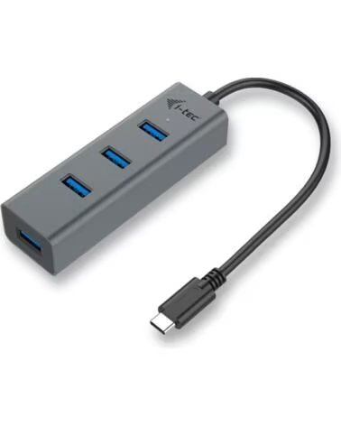 I-TEC Hub i - tec usb - c con 4 puertos usb 3 0 con cable integrado 20cm
