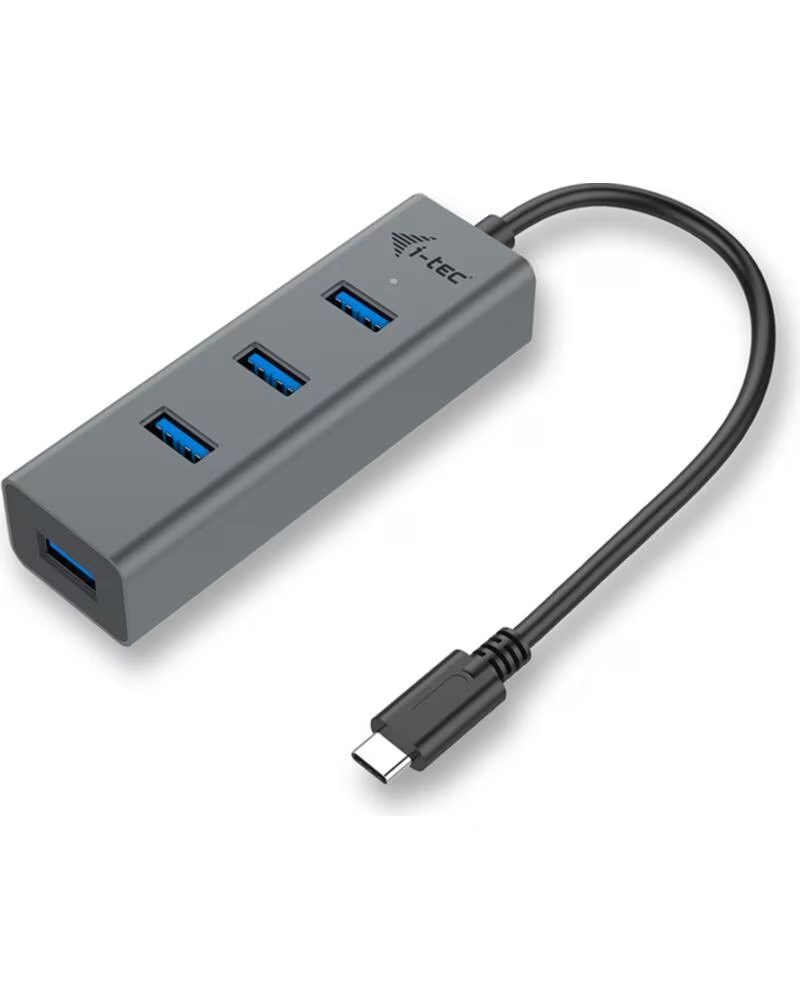 I-TEC Hub i - tec usb - c con 4 puertos usb 3 0 con cable integrado 20cm