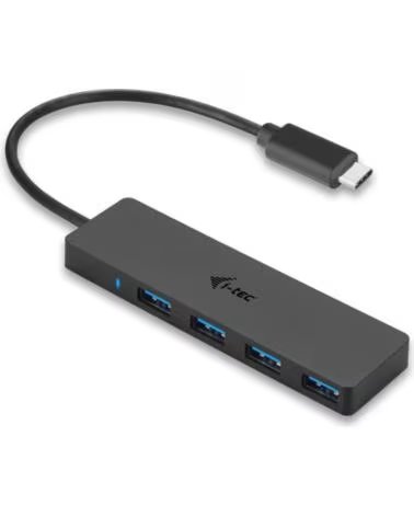 I-TEC Hub i - tec usb - c delgado con 4 puertos usb 3 0 con cable integrado 20cm