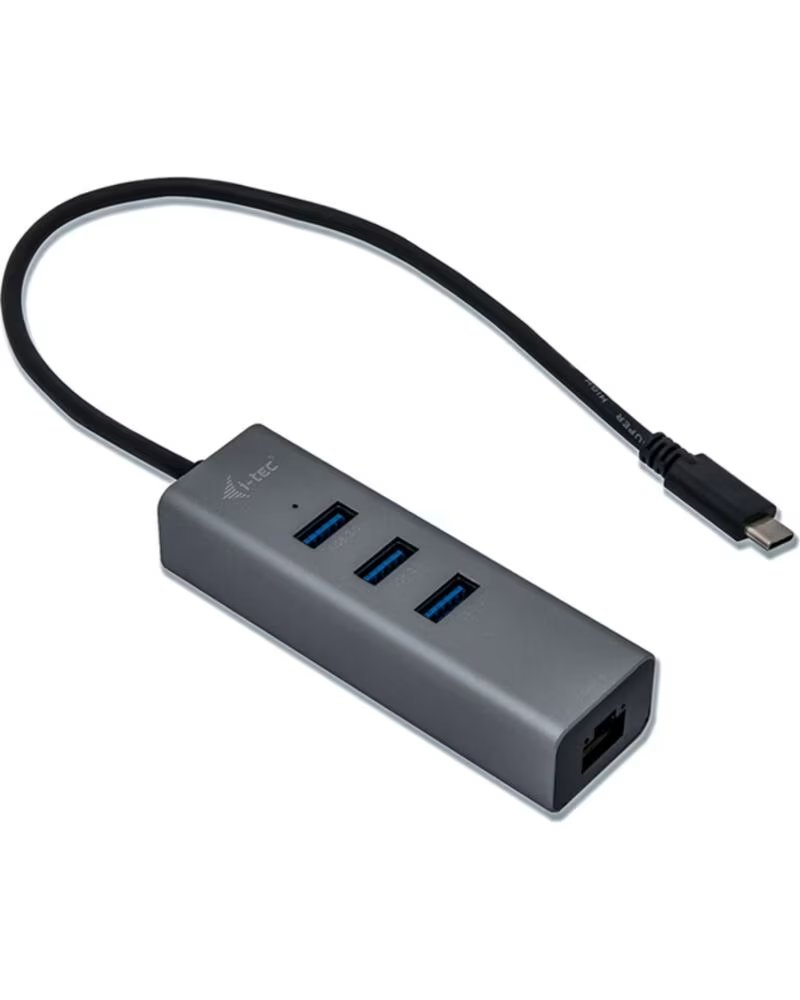 I-TEC Hub i - tec usb - c con 3 puertos usb 3 0 y ethernet glan rj - 45