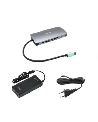I-TEC Nano dock i - tec usb - c metal hdmi - vga with lan cargador 112w