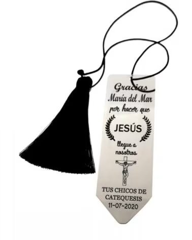 MINOPLATA PUNTO DE LIBRO PERSONALIZADO DE PLATA DE LEY CATEQUESIS