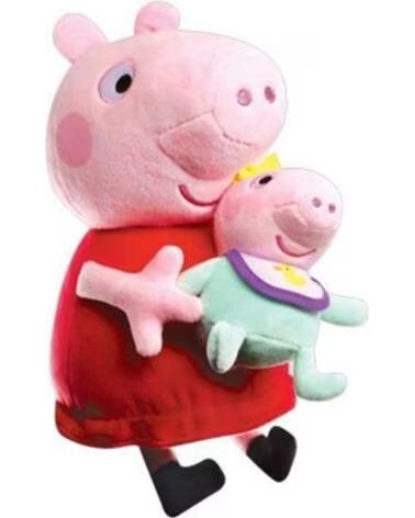 BANDAI Peluche peppa pig con bebe