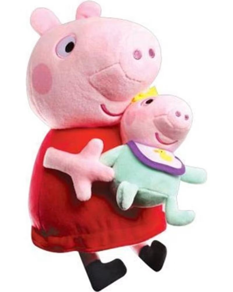 BANDAI Peluche peppa pig con bebe