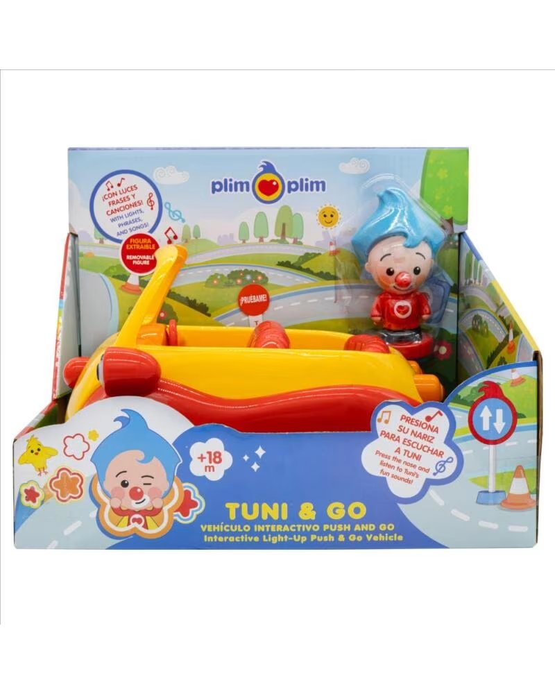 BANDAI Vehiculo interactivo tuni plim plim push and go