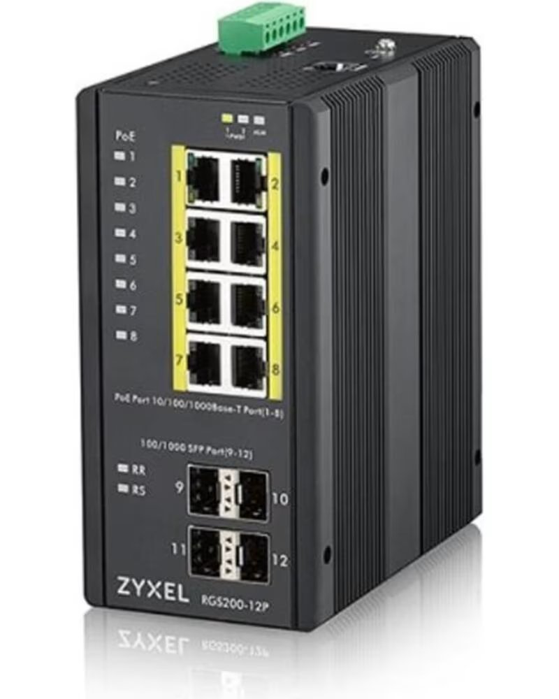ZYXEL Switch 12 puertos industrial rgs200 - 12p - zz0101f
