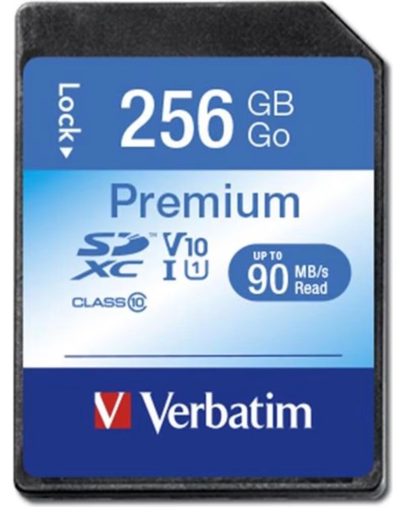 VERBATIM Tarjeta memorio sdxc premium 256gb c10