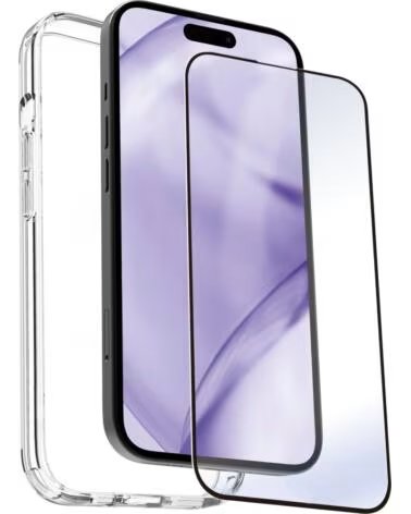 MYWAY Carcasa para apple iphone 15 pro max transparente protector pantalla cristal templado