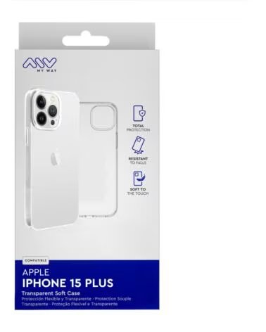 MYWAY Carcasa para apple iphone 15 plus transparente