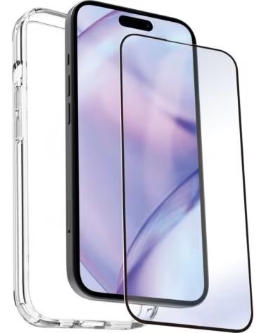 MYWAY Carcasa para apple iphone 15 plus transparente protector pantalla cristal templado