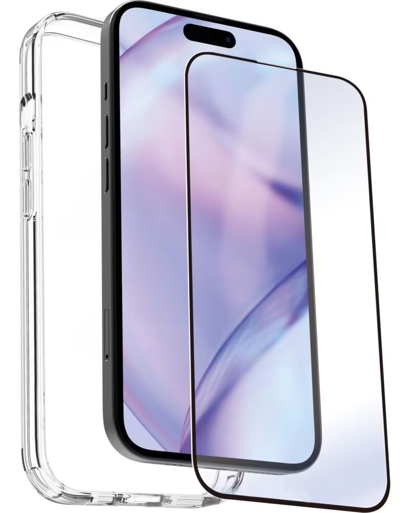 MYWAY Carcasa para apple iphone 15 plus transparente protector pantalla cristal templado