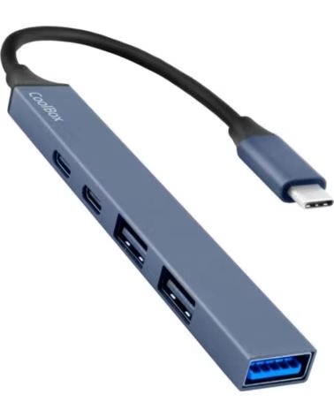 COOLBOX Minidock 5 aluminio usb - c pd 100w - 2x usb - a - 1x usb - c - 1x usb - a 3 2 gen1