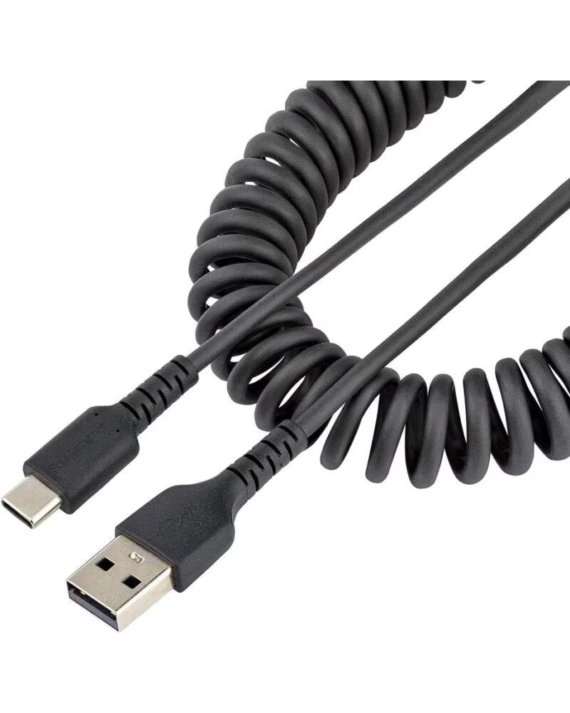 STARTECHCOM Cable usb tipo a a usb tipo c startech 0 50m - macho - macho - negro rizado