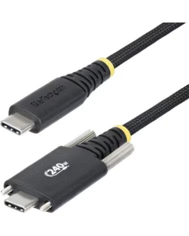STARTECHCOM Cable usb tipo c a usb tipo c con fijacion por tornillo startech 2m - macho - macho - negro