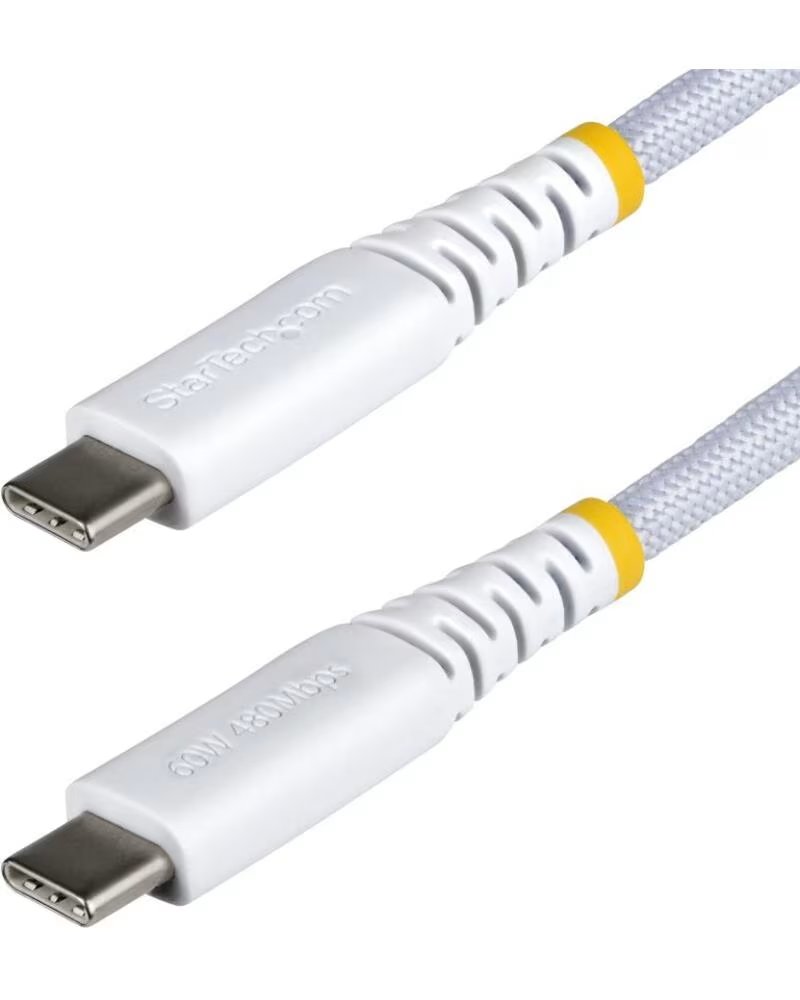 STARTECHCOM Cable usb tipo c startech 1m - macho - macho - blanco trenzado