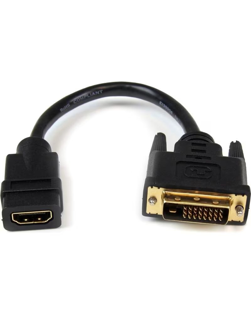 STARTECHCOM Cable dvi - d a hdmi startech 0 20m - macho - hembra - negro