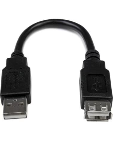 STARTECHCOM Cable usb tipo a startech 0 15m - macho - hembra - negro