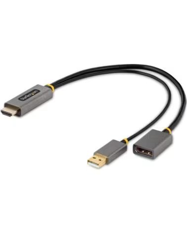 STARTECHCOM Adaptador hdmi a displayport - usb tipo a startech 0 30m - macho - macho - hembra - gris