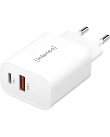 INTENSO Cargador pared gan w30ac 1xusb - a 1xusb - c