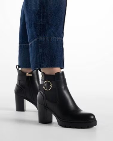 XTI 146044 DAMEN STIEFELETTEN MIT HOHEM ABSATZ SCHWARZ NEGRO