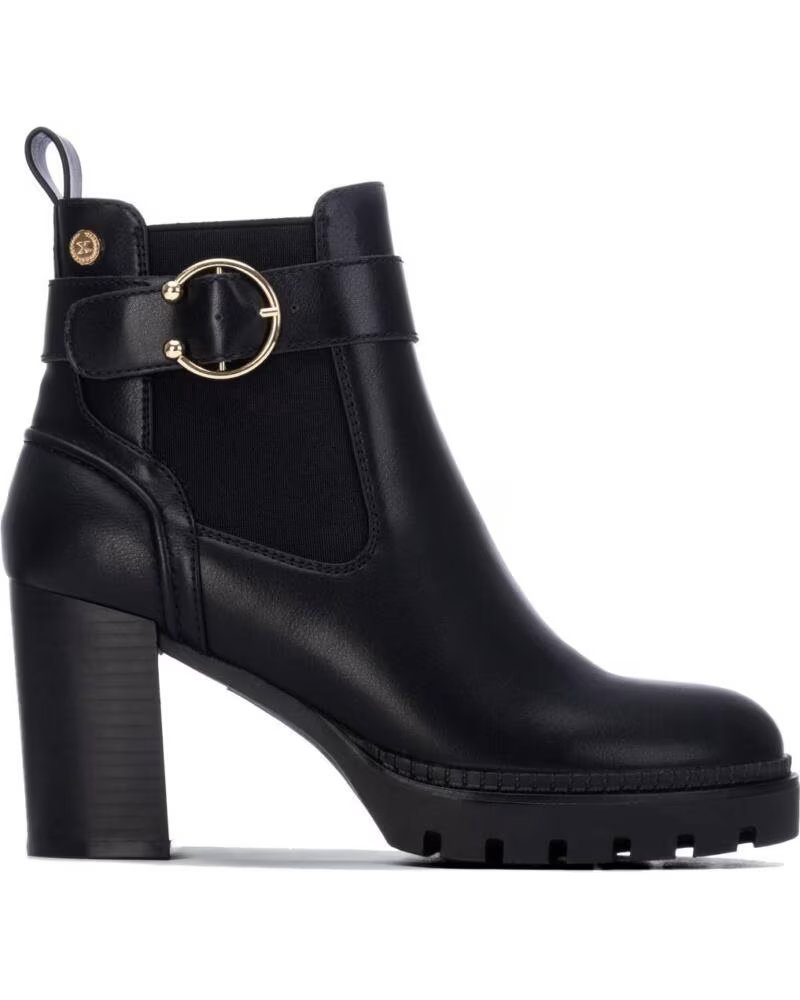 XTI 146044 DAMEN STIEFELETTEN MIT HOHEM ABSATZ SCHWARZ NEGRO