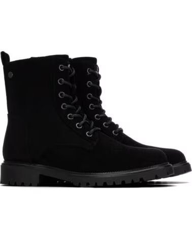 BOTINES MILITARES DE MUJER XTI 146243 CON CORDONES Y CREMALLERA ANTRACITA