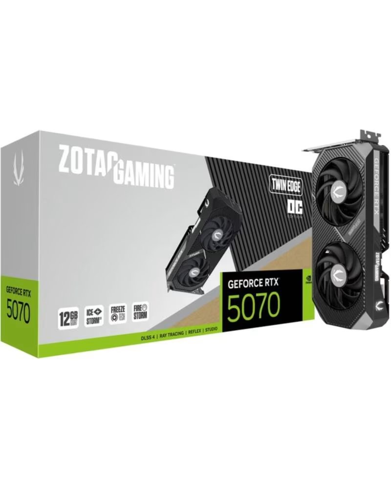 ZOTAC Tarjeta grafica gaming 5070 twin edge oc 12gb gddr7