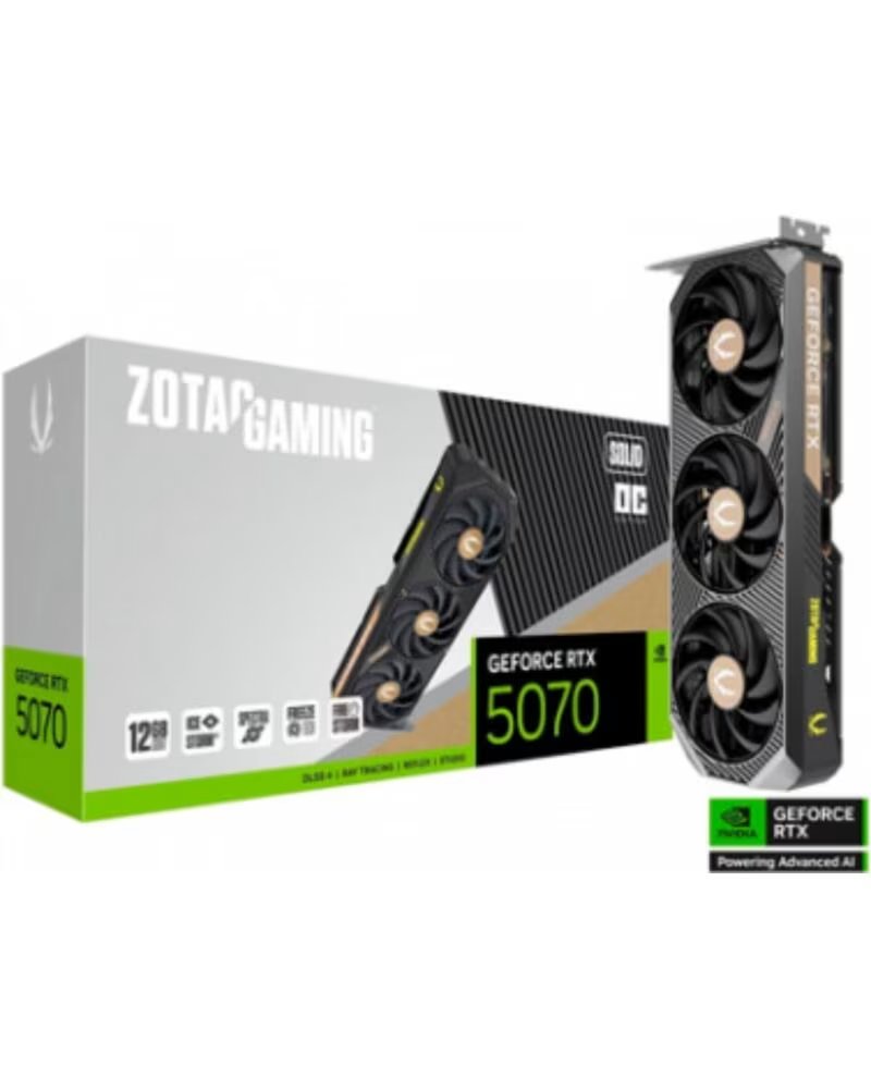ZOTAC Tarjeta grafica rtx 5070 solid oc 12gb