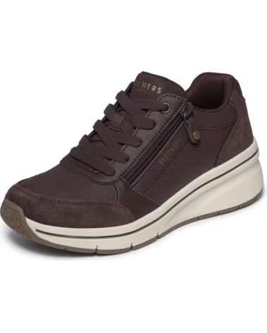 SKECHERS BILLION FLEX LUXE UP ZAPATILLAS CON PLATAFORMA MARRÓN MUJER MARRON