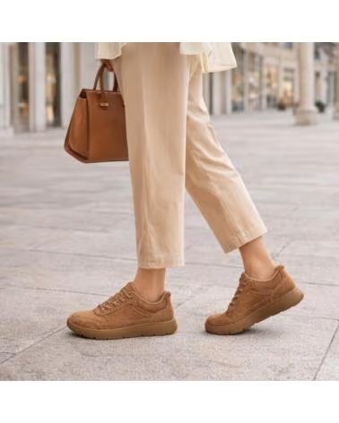 SKECHERS KEEPSAKES COZY STREET HIKER E CAMEL