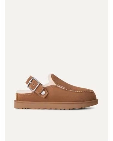 UGG GOLDENSTAR EVELINA CLOG SABOTS EN CUIR CUERO